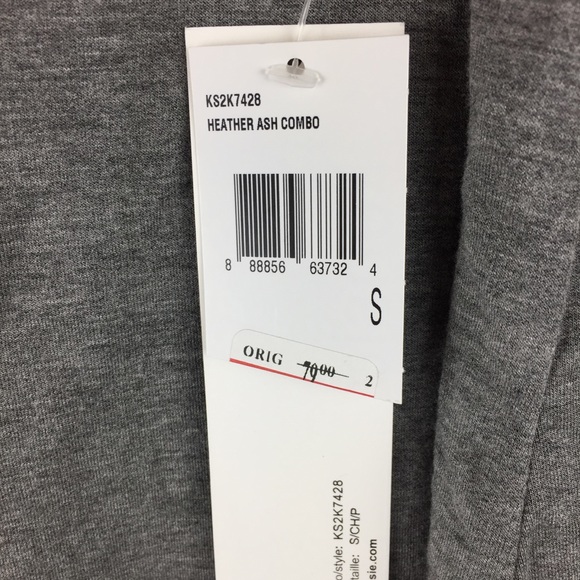 NWT Kensie Gray Black Jersey Dress Small - Picture 6 of 7